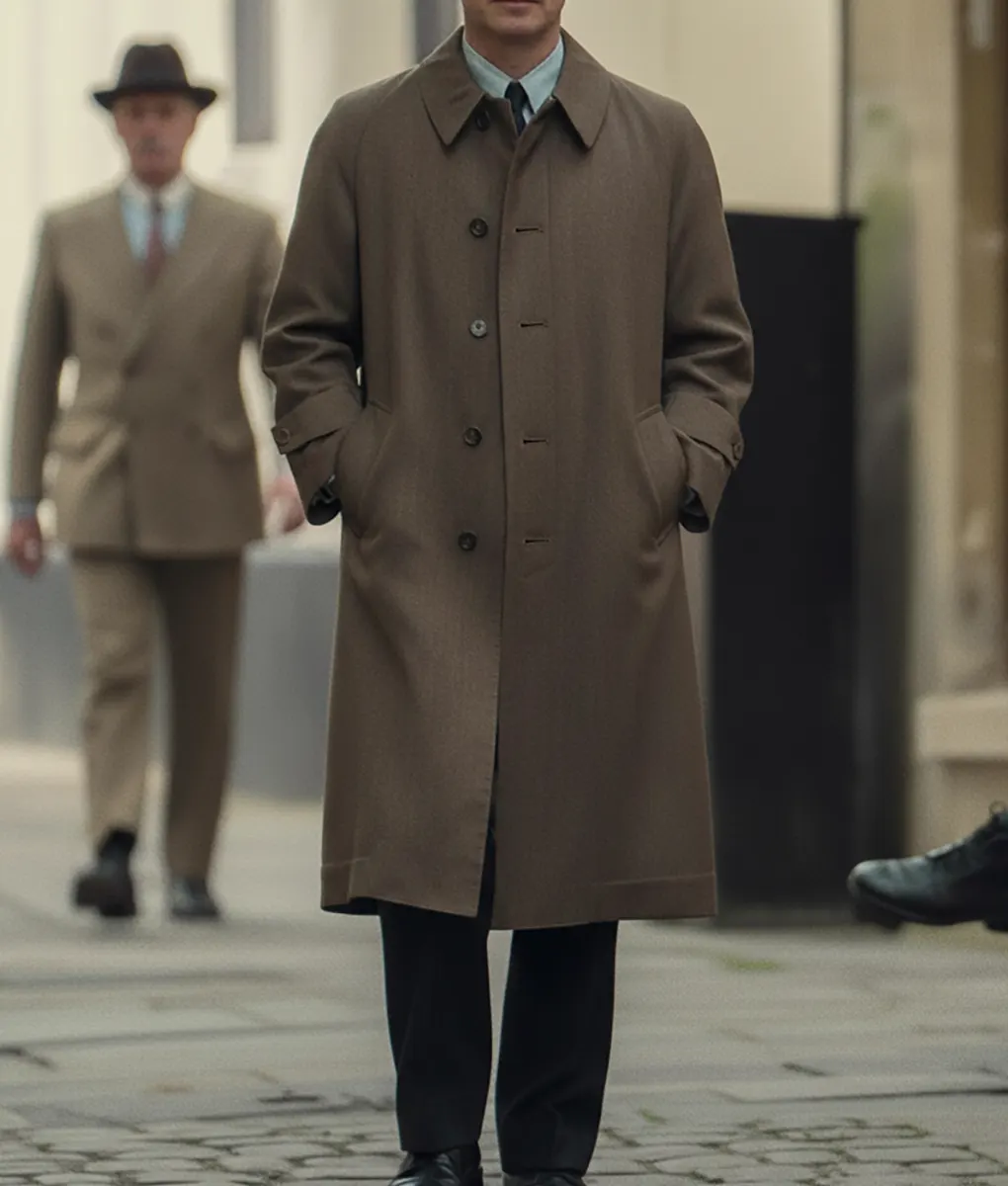 Agatha Christie's Seven Dials Martin Freeman Trench Coat - Front