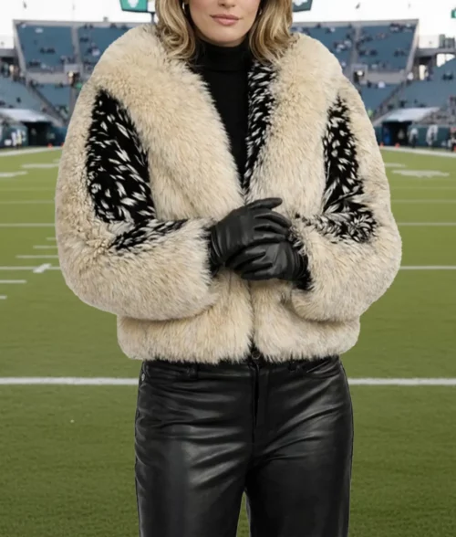 Broadcaster Erin Andrews Fur Jacket - Front