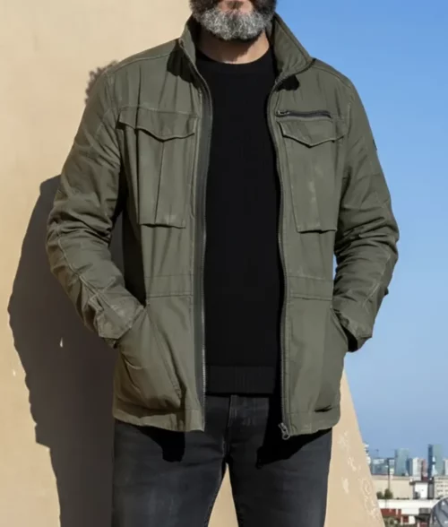 City Of Shadows Isak F&eacute;rriz Green Cotton Jacket - Front
