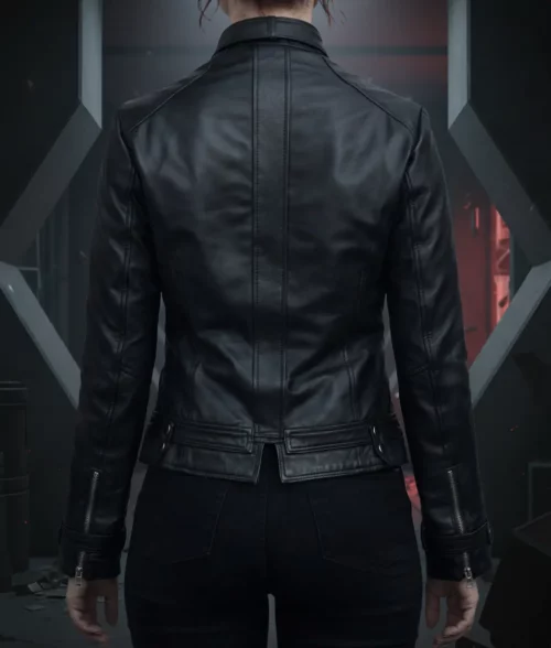 Control Jesse Faden Black Leather Jacket - Back