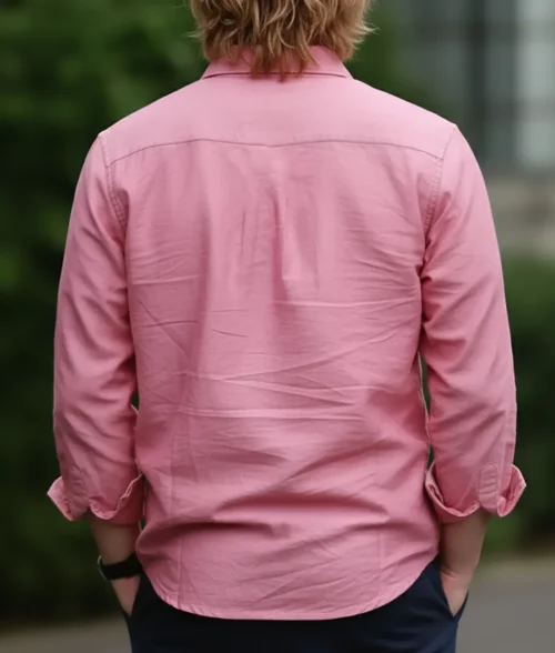Masters of the Universe Nicholas Galitzine Pink Shirt - Back