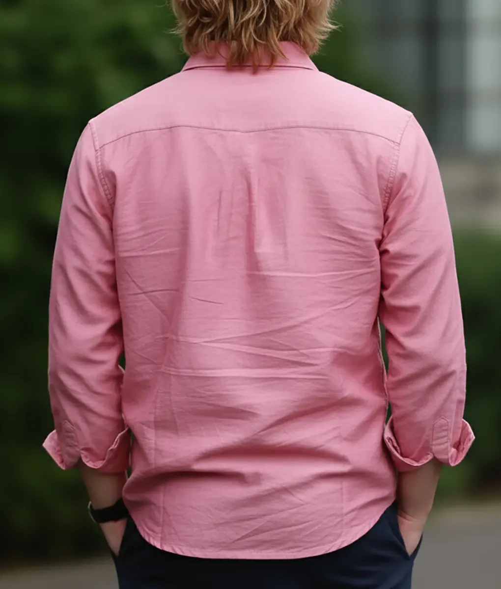 Masters of the Universe Nicholas Galitzine Pink Shirt - Back