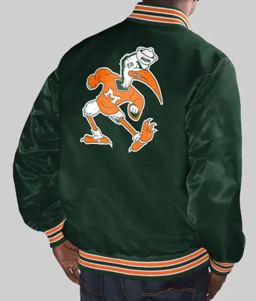 Men&rsquo;s Miami Hurricanes Bomber Jacket - Back