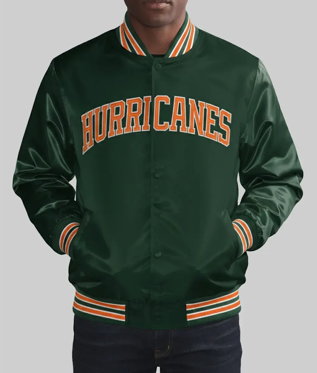 Men&rsquo;s Miami Hurricanes Bomber Jacket - Front