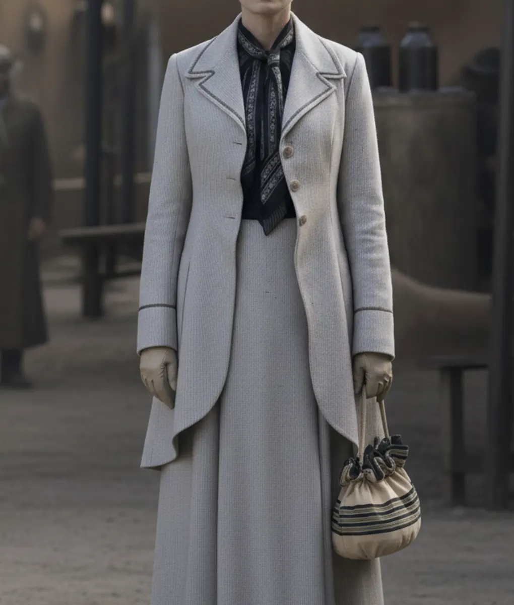Young Sherlock Natascha McElhone Coat - Front