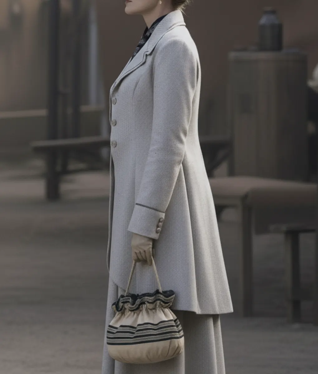Young Sherlock Natascha McElhone Coat - Side