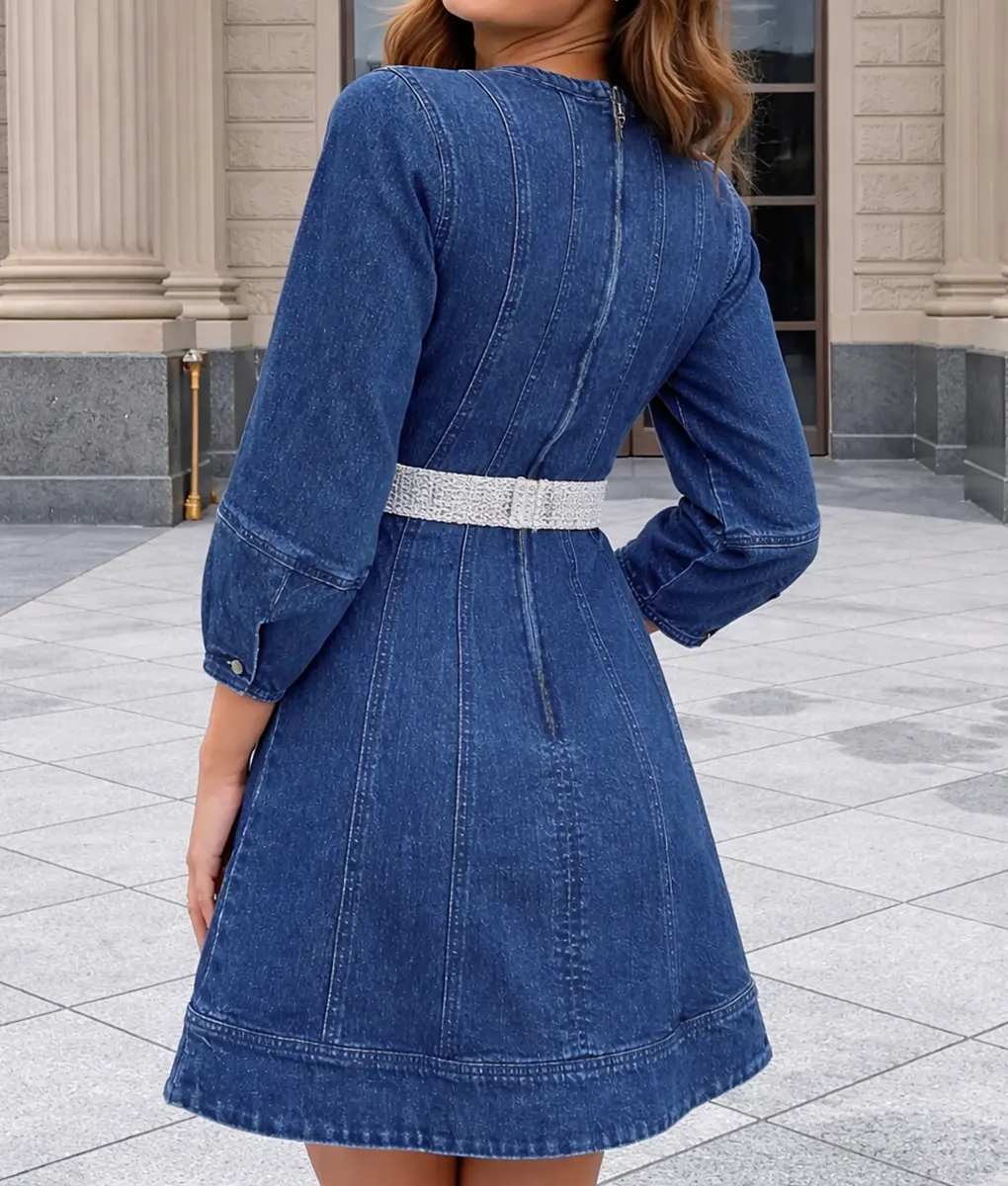 American Idol Kiera Howell Denim Dress - Back