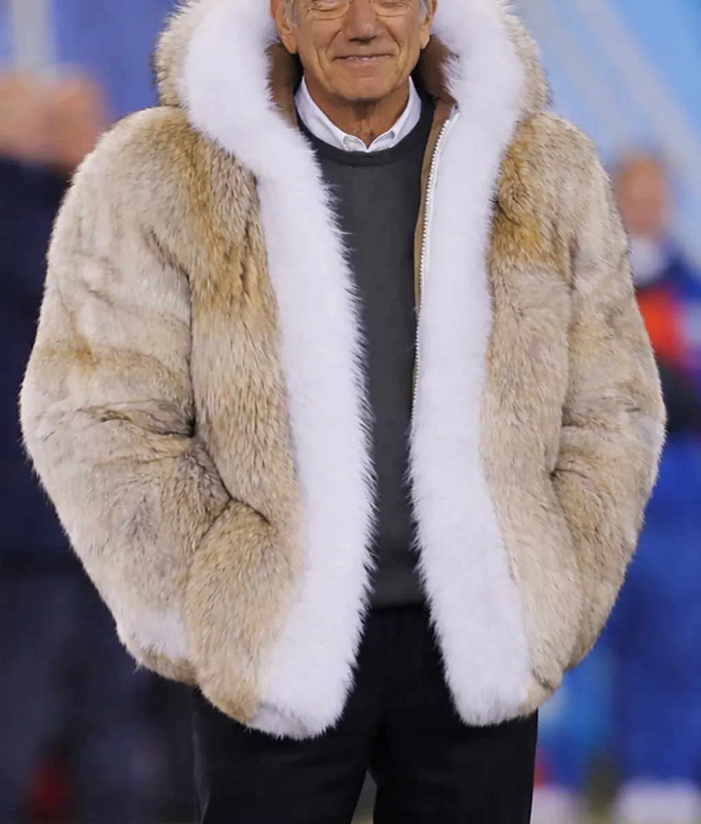 Joe Montana Brown Fur Hooded Coat | TLC