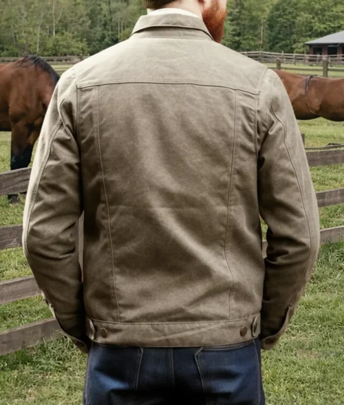 Marshals Luke Grimes Brown Jacket - Back