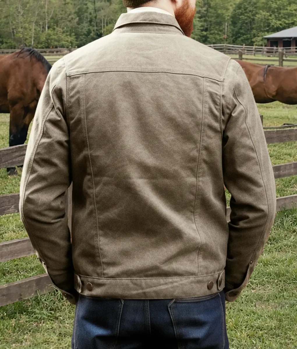 Marshals Luke Grimes Brown Jacket - Back