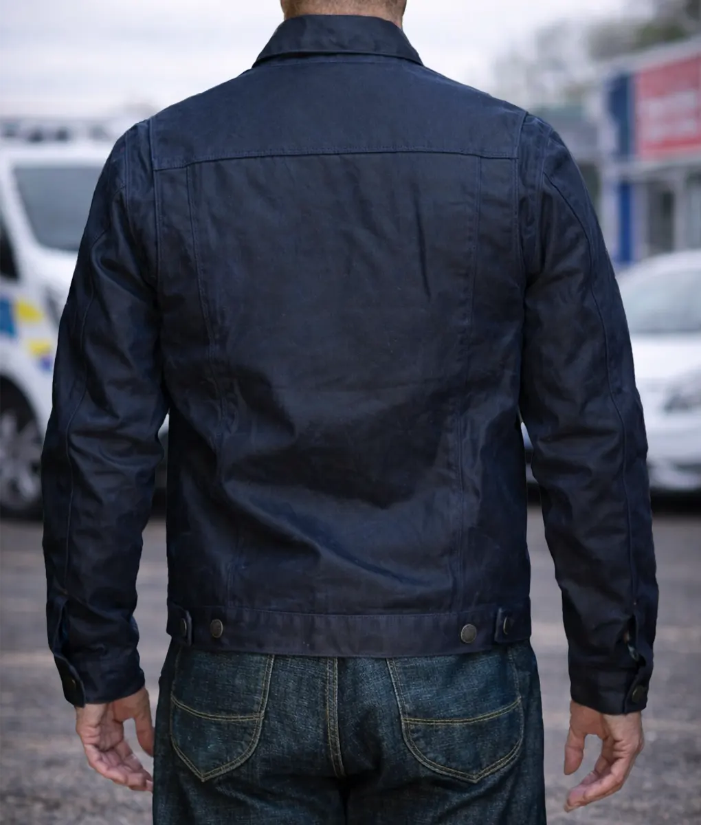 Silent Witness David Caves Waxed Cotton Jacket - Back