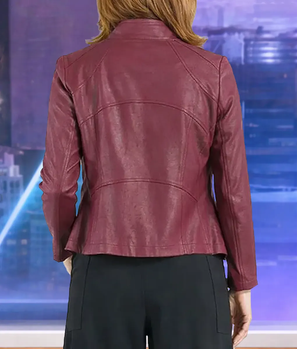 The Today Show Hoda Kotb Leather Jacket - Back