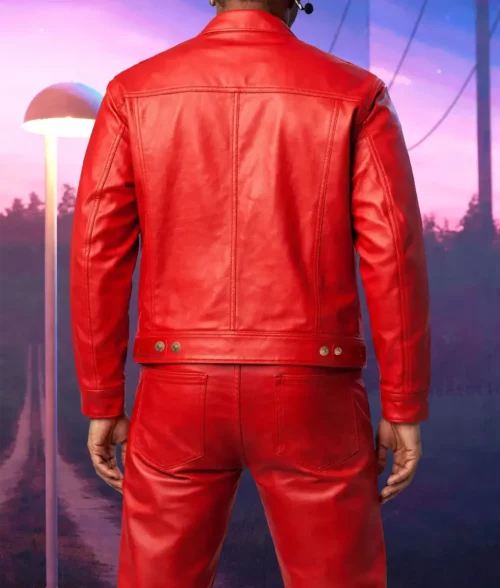 Tyler The Creator Red Leather Jacket - Back
