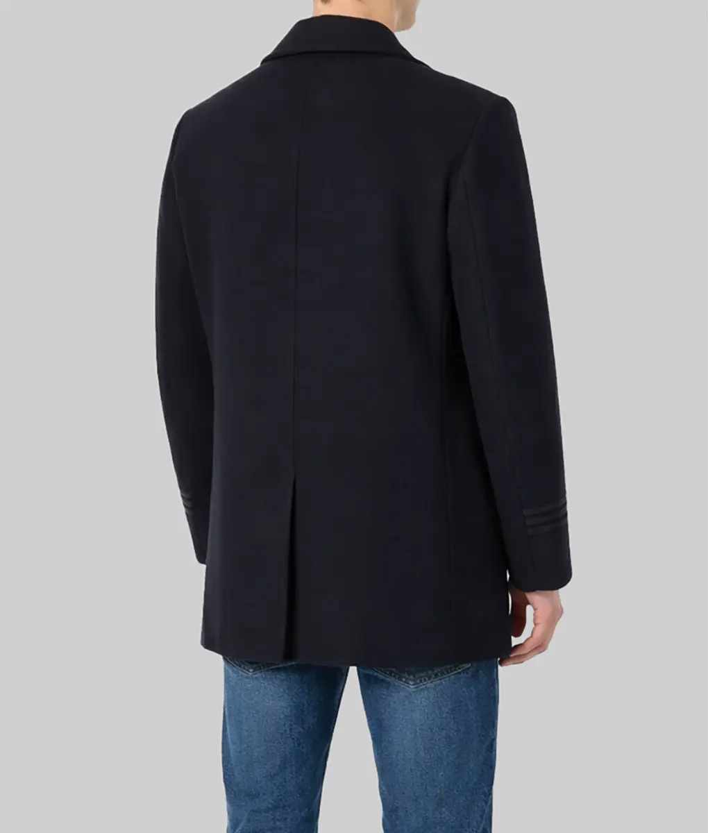 1957 Vintage NYPD Choker Pea Coat - Back