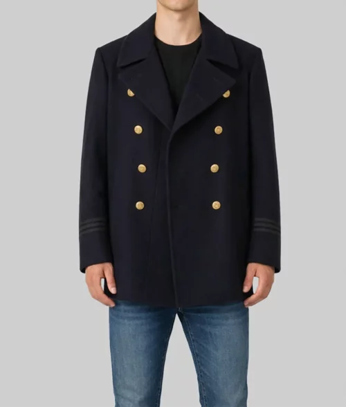 1957 Vintage NYPD Choker Pea Coat - Front