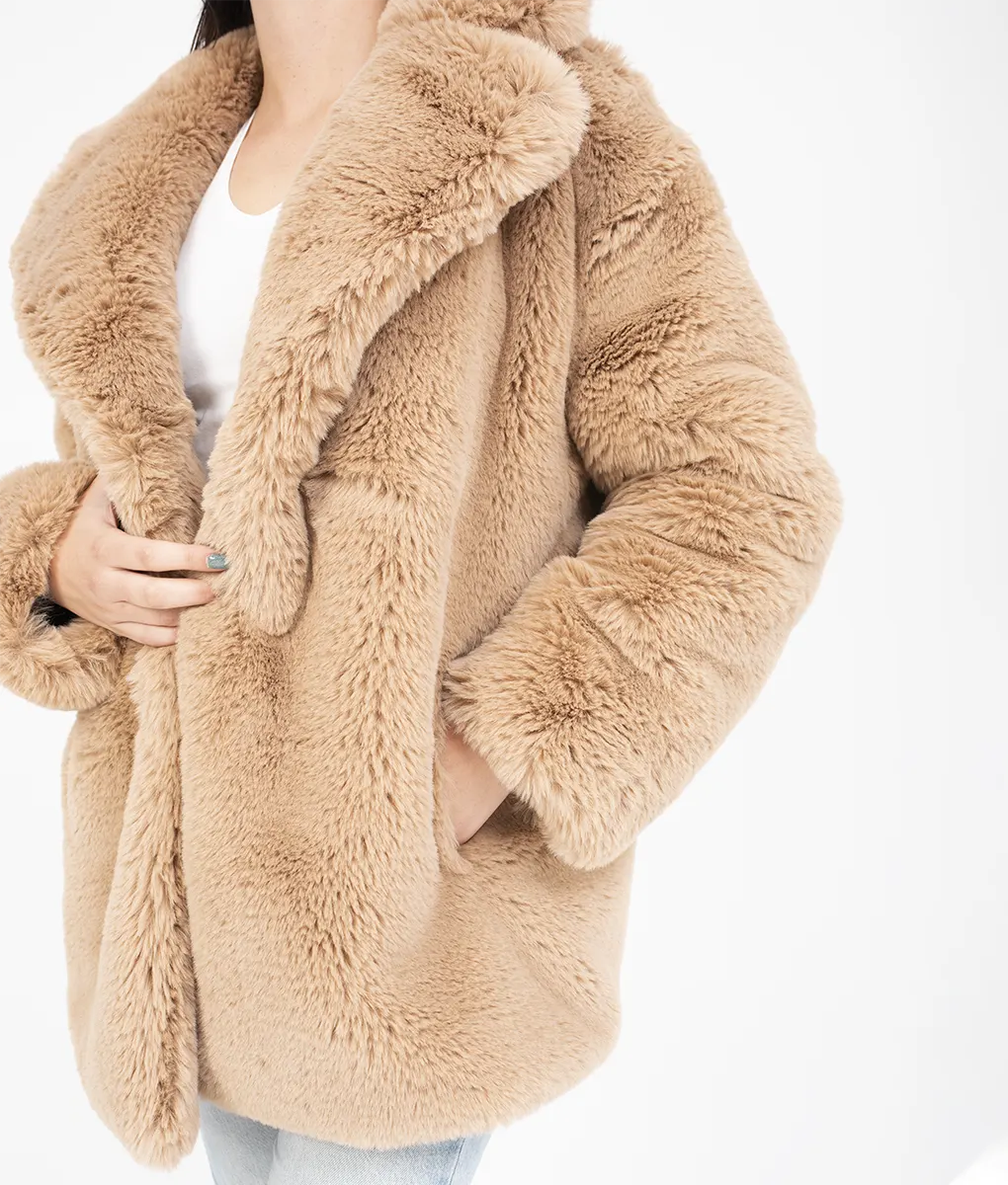 Arielle Women's Brown Fur Coat (1)