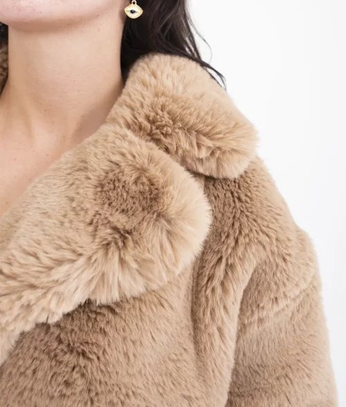 Arielle Women's Brown Fur Coat (2)