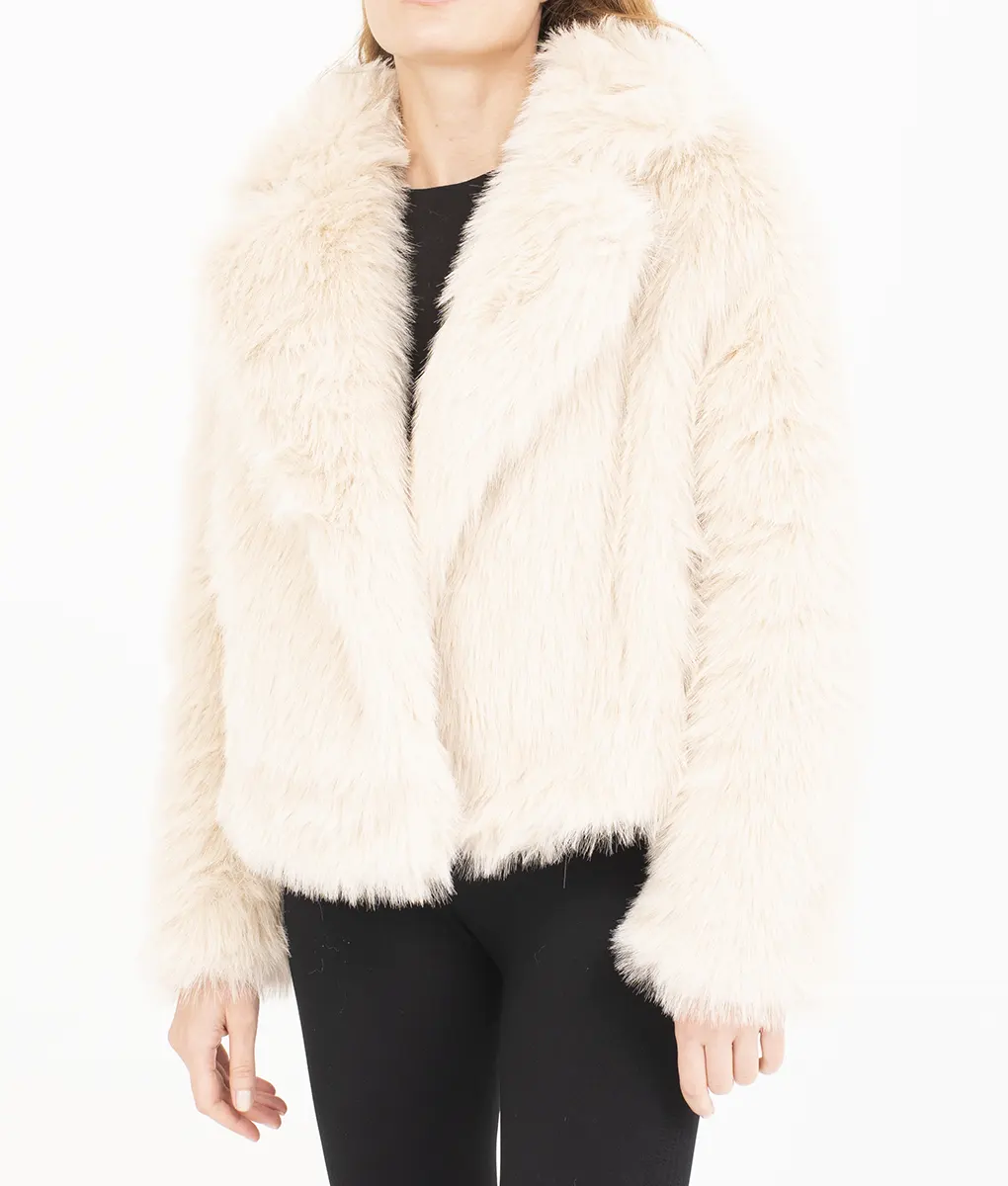 Calliope Women's Beige Fur Coat (1)