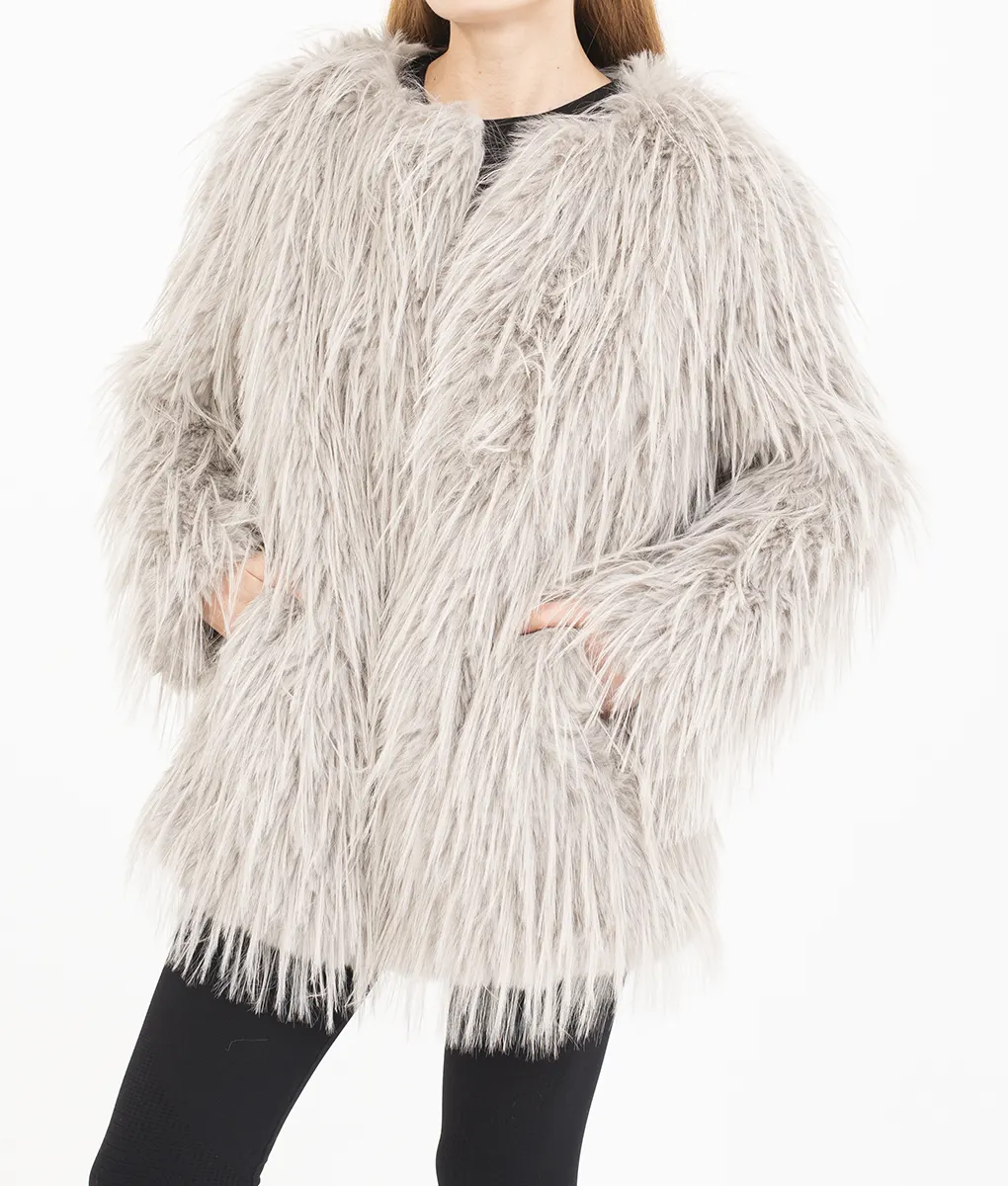 Mckenzie Women's Grey Fur Coat (2)
