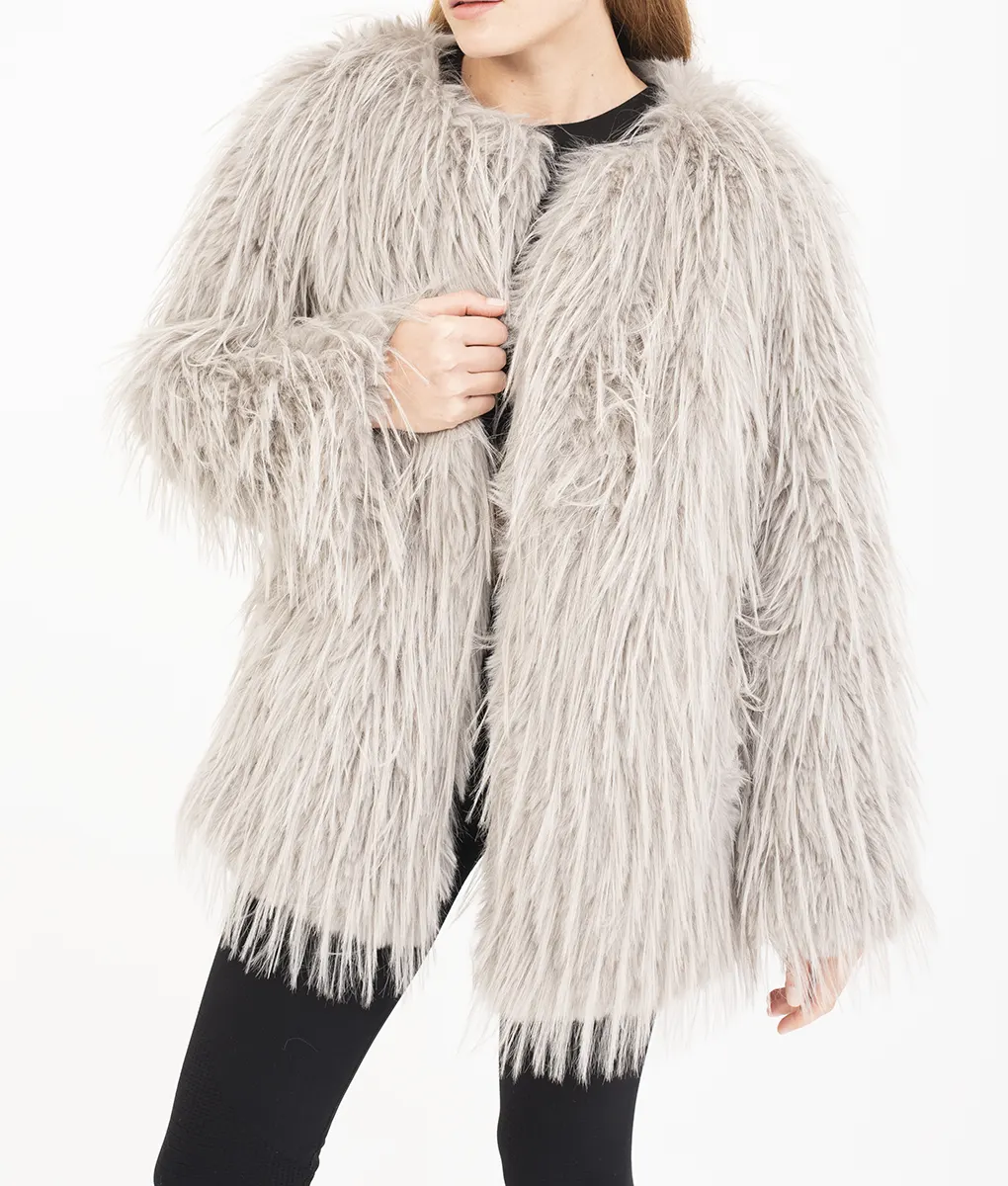 Mckenzie Women's Grey Fur Coat (4)