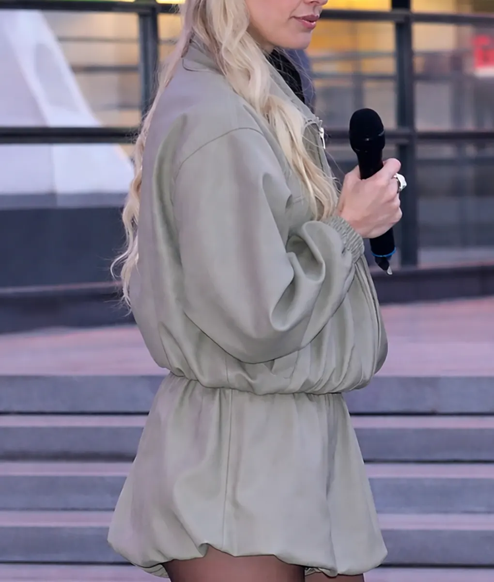 Sophie Cunningham Green Bomber Jacket - Side