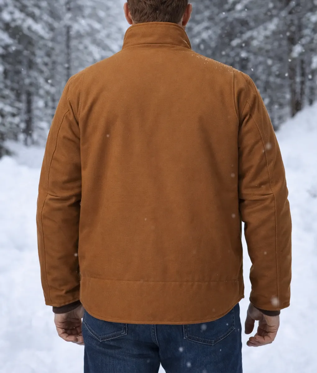 The Night Agent S03 David Lyons Tan Cotton Jacket - Back