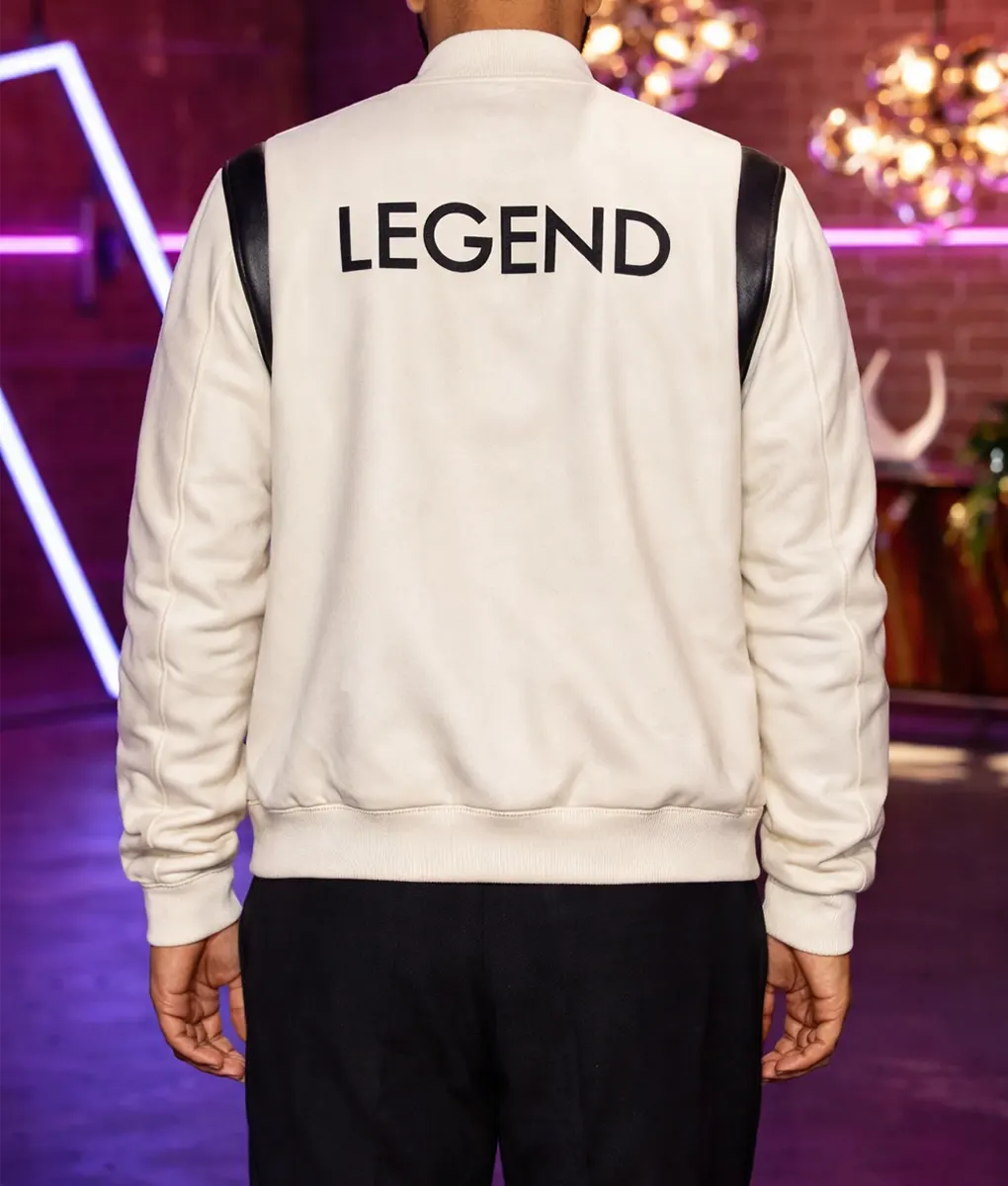 The Voice S29 John Legend White Varsity Jacket - Back