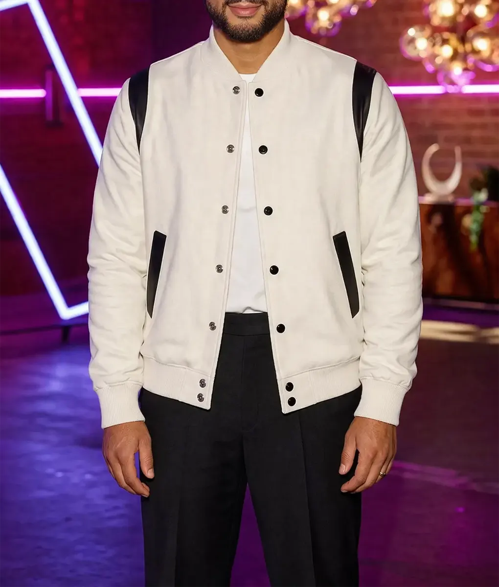 The Voice S29 John Legend White Varsity Jacket - Front