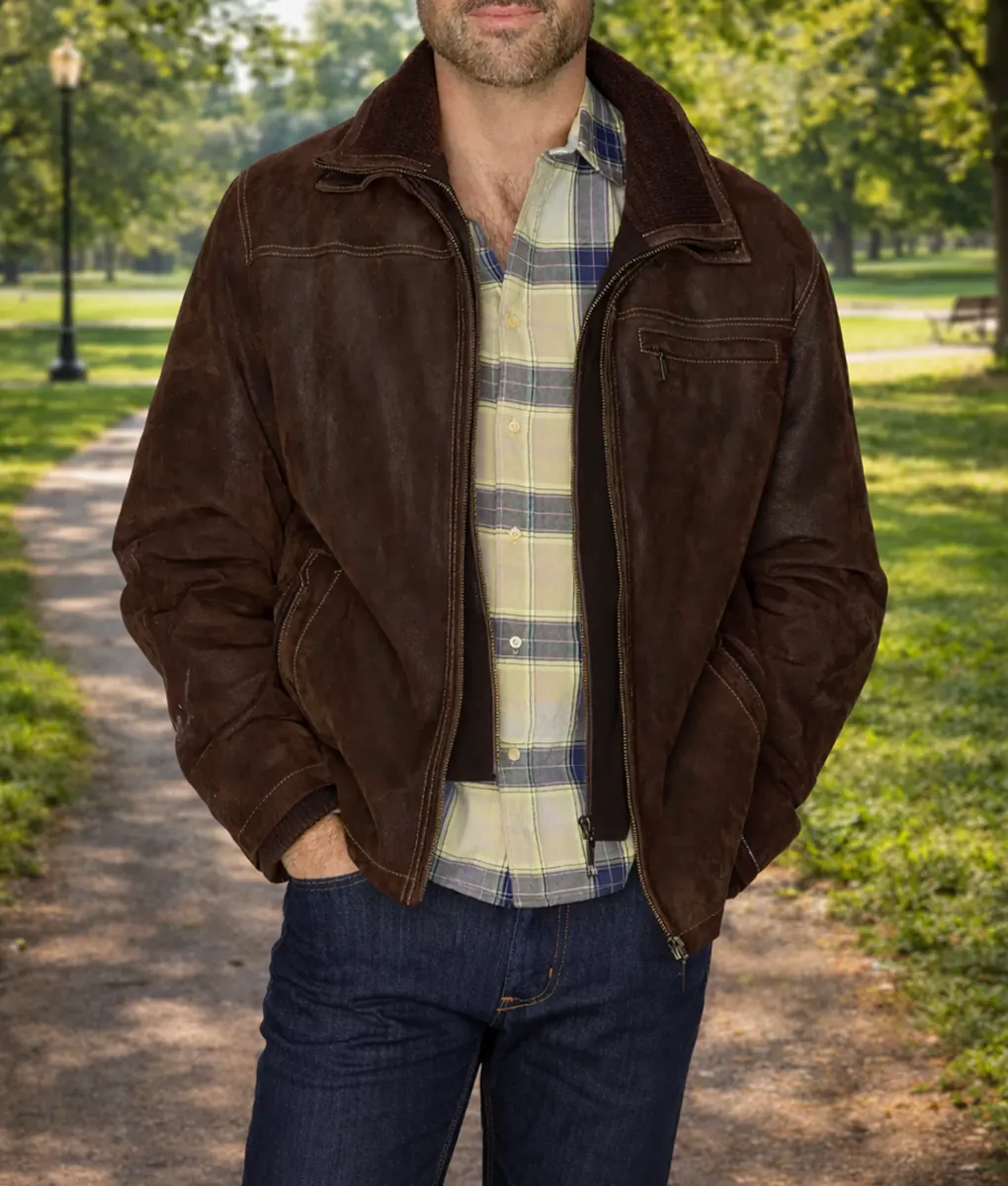 A Season to Blossom Carlo Marks Suede Jacket - Front