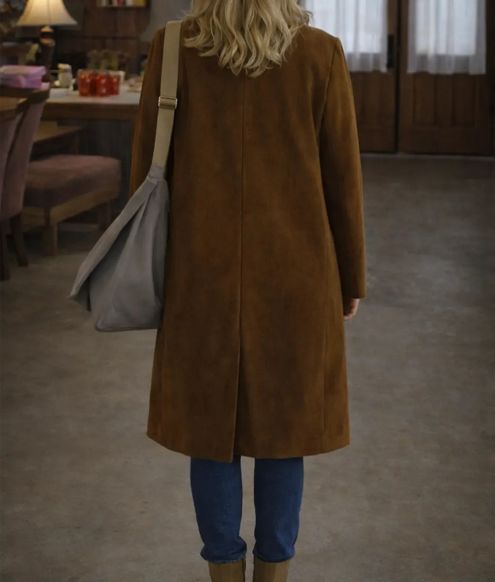 A Season to Blossom Emily Tennant Brown Coat - Back