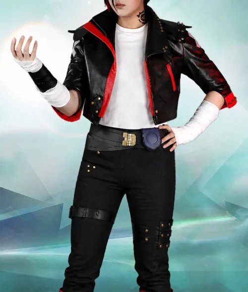 Arcane Season 2 Vi Studded Leather Jacket - Front