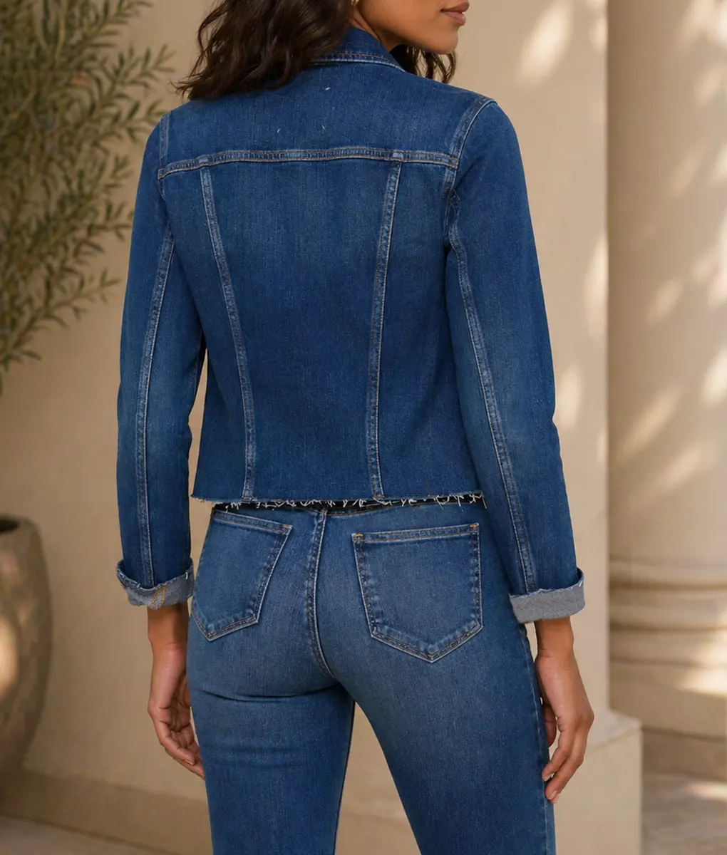 Imperfect Women Kerry Washington Denim Jacket - Back