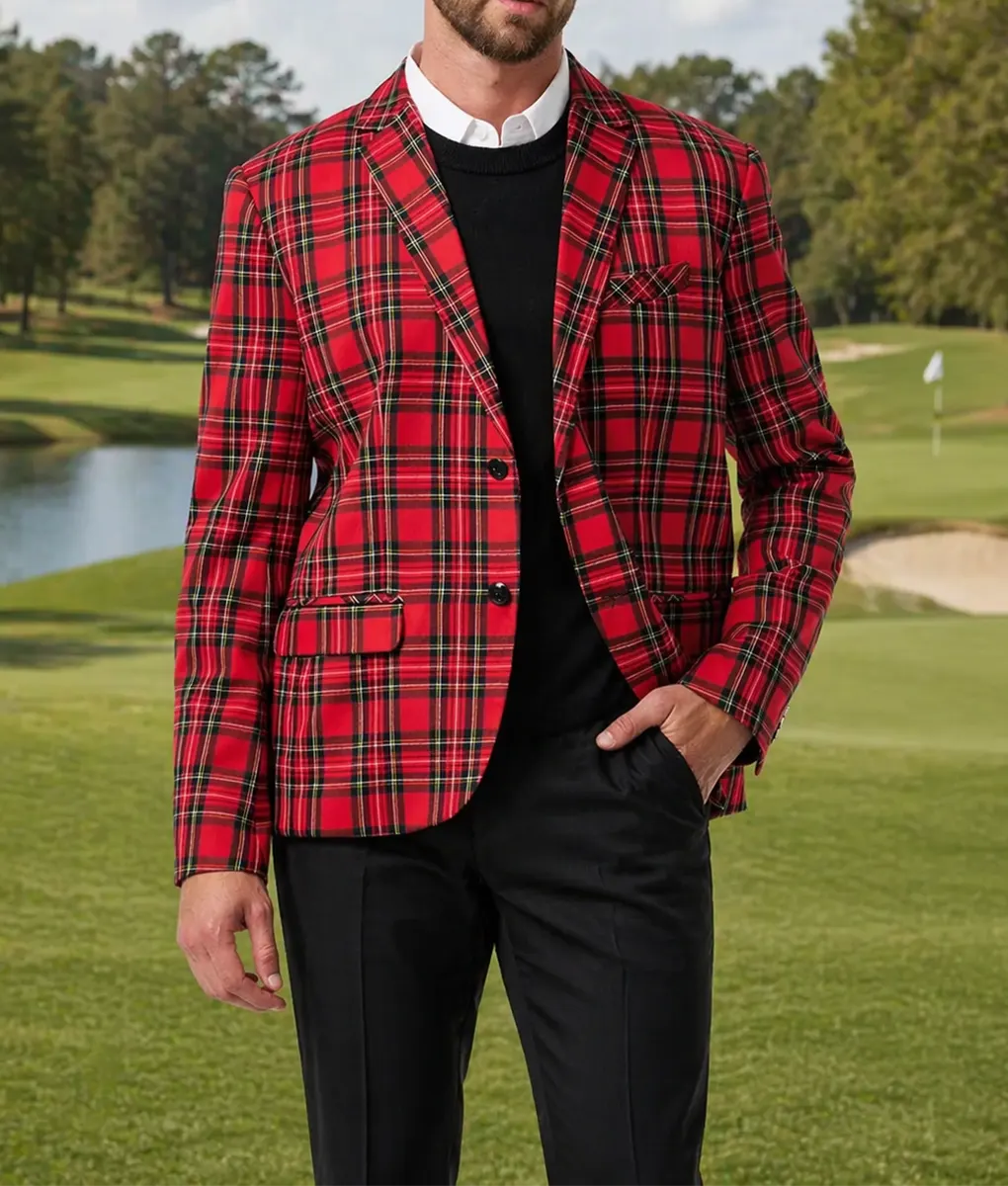 Matt Fitzpatrick Checkered Blazer - Front