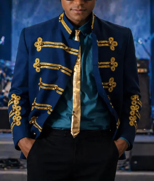 Michael Jaafar Jackson Blue Blazer - Front