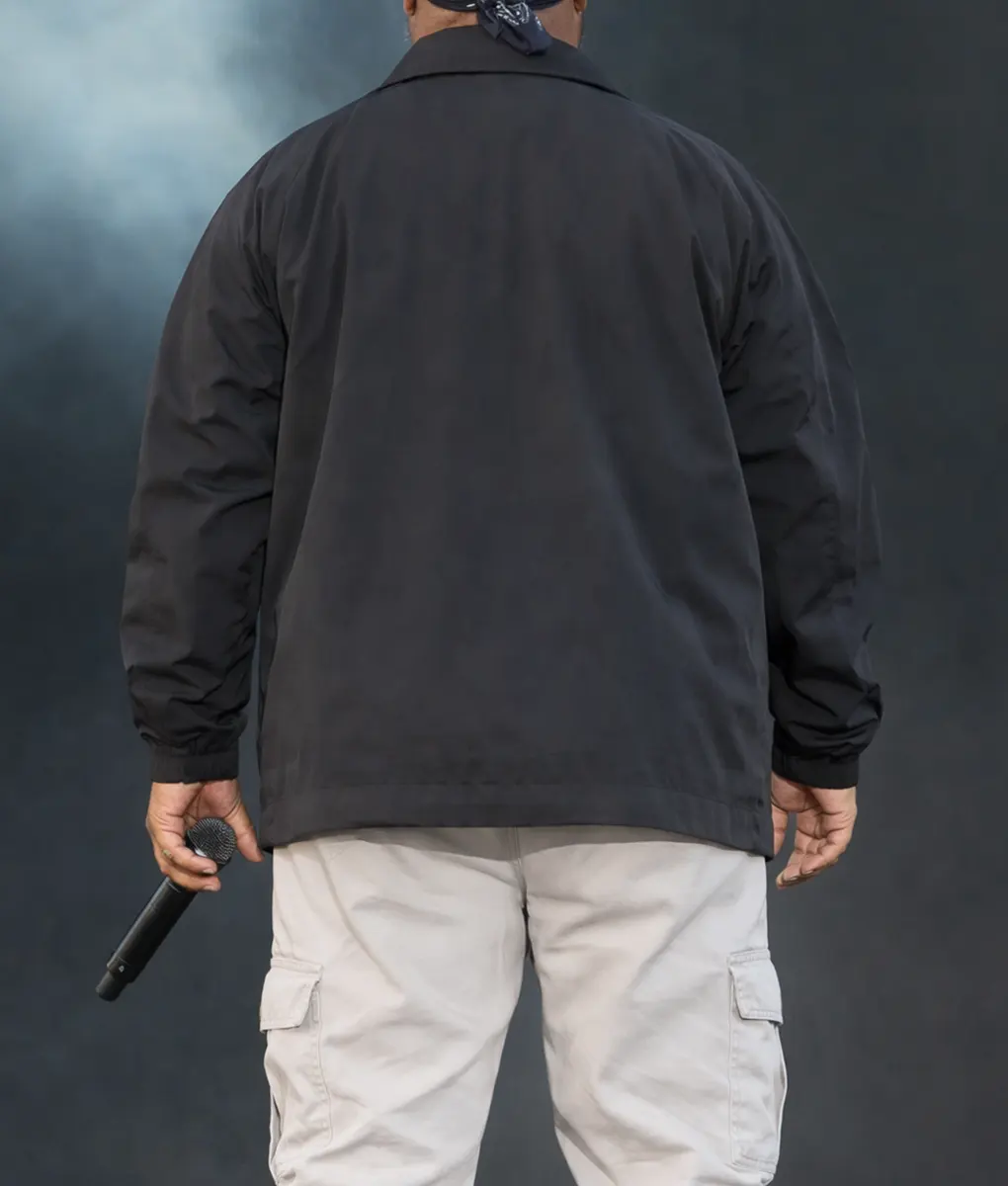 O'Shea Jackson Black Bomber Jacket - Back