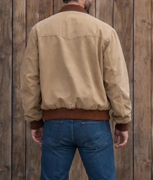 Outcome Keanu Reeves Brown Bomber Jacket - Image 2