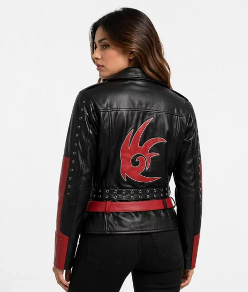 Shadow The Hedgehog Inspired Double Rider Jacket - Back