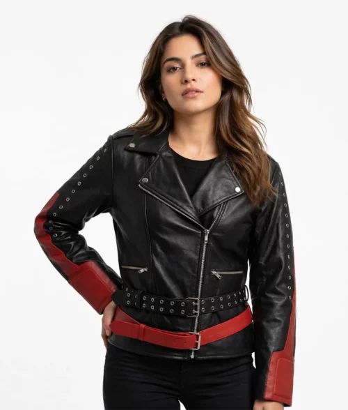 Shadow The Hedgehog Inspired Double Rider Jacket - Front