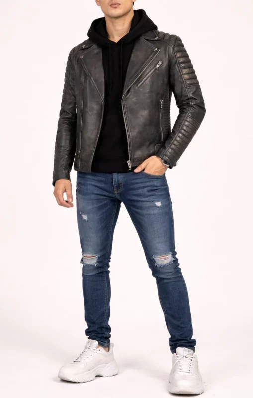 how to wear a biker jacket men