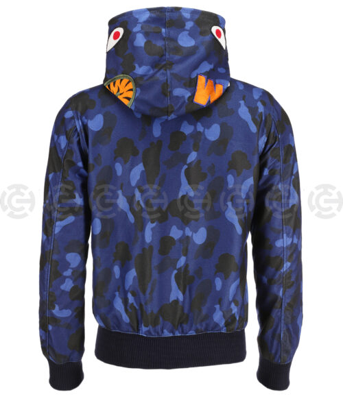Camo Bape Blue Hoodie - Back