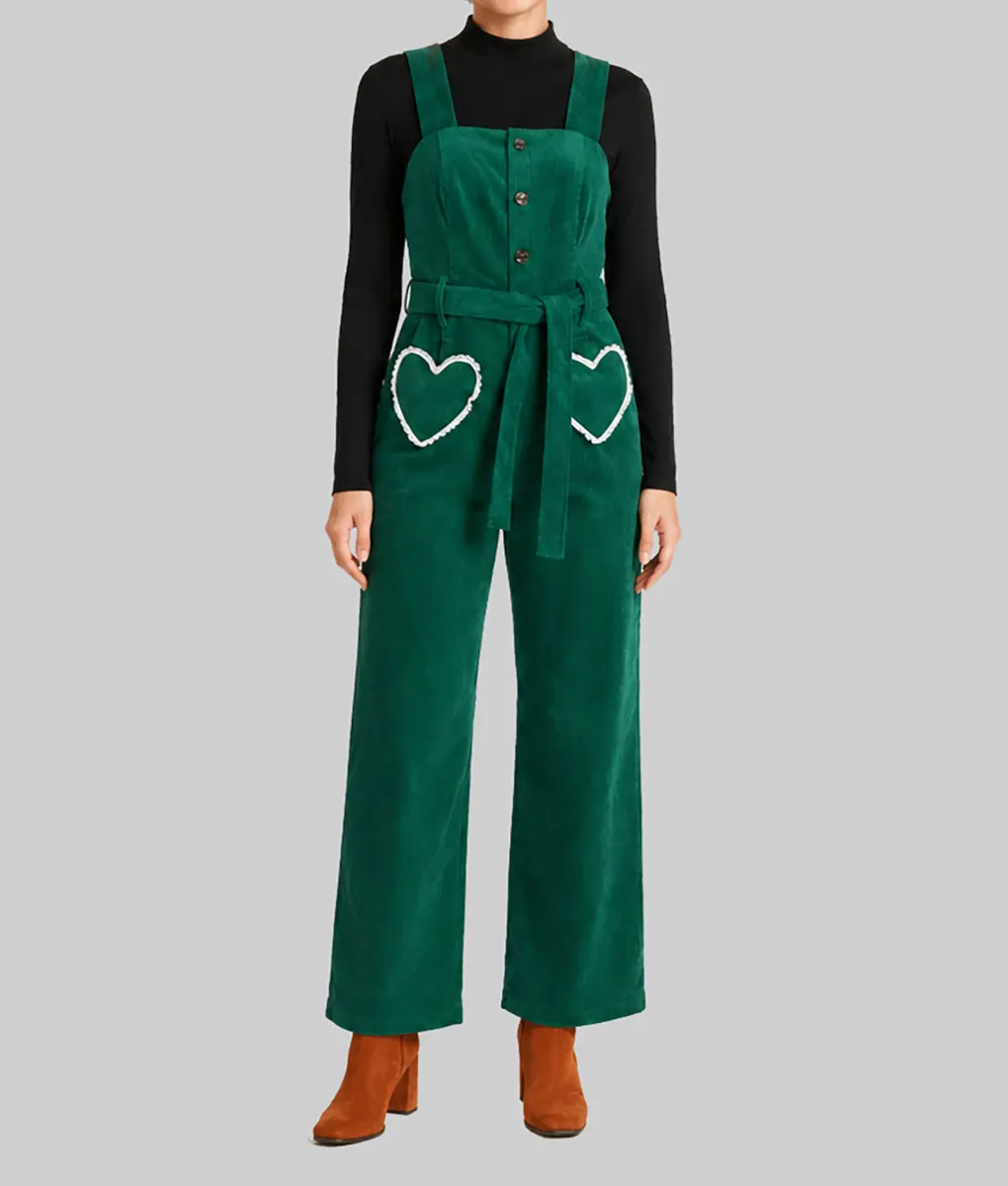 Girl Meets Farm S15 Molly Yeh Heart Pocket Jumpsuit - Front