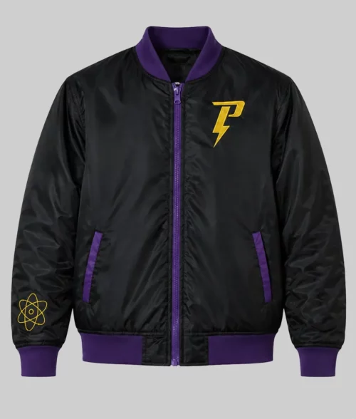 Goofy Powerline Black Bomber Jacket - Generic Front