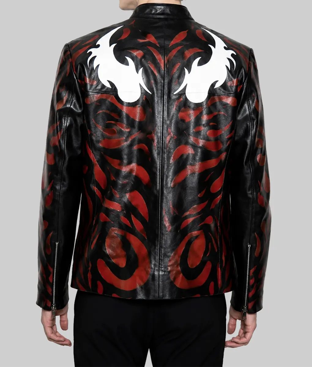 Mens Maximum Carnage Leather Jacket - Back