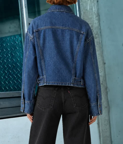 Off Campus Ella Bright Denim Jacket - Back View