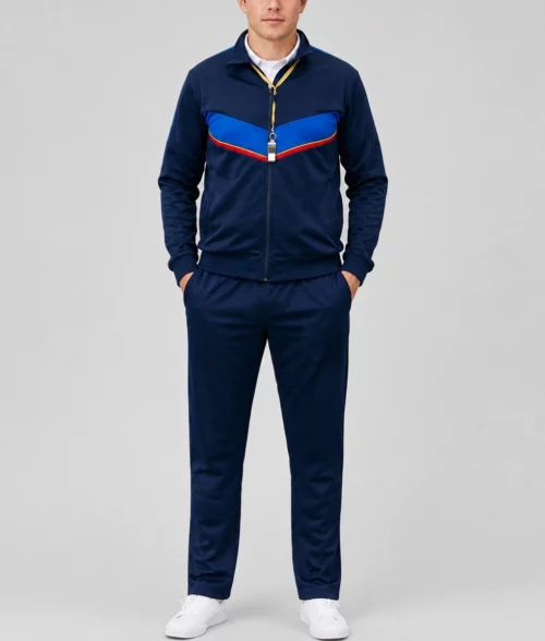 Ted Lasso S04 Jason Sudeikis Blue Tracksuit - Front