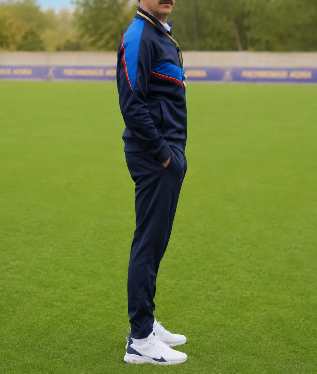Ted Lasso S04 Jason Sudeikis Blue Tracksuit - Side
