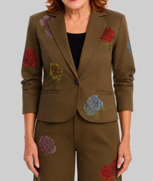 The View 2026 Joy Behar Floral Embellished Blazer - Front
