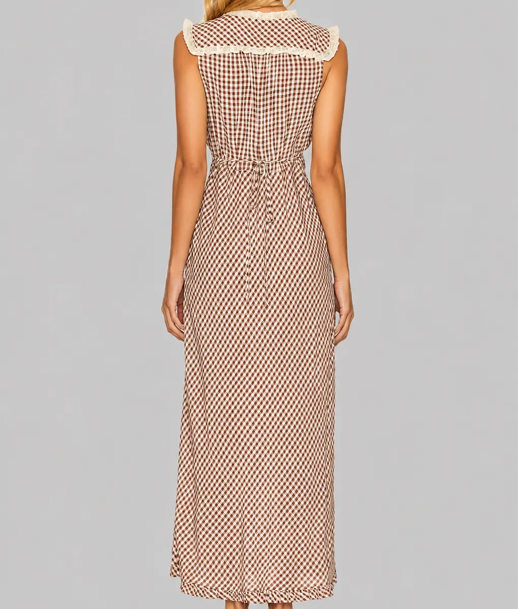 Beth Dutton Check Dress - Back