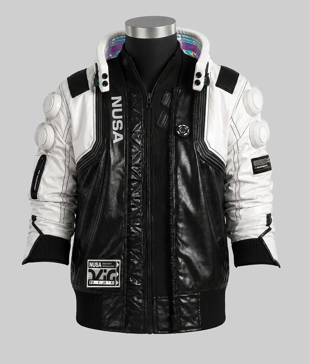 Cyberpunk 2077 White Nusa Jacket - Front