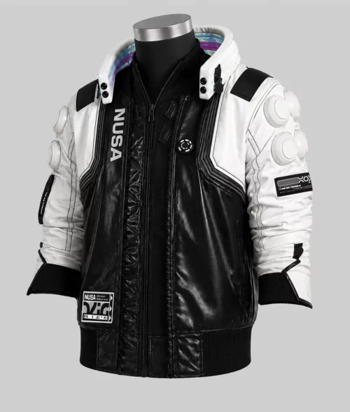 Cyberpunk 2077 White Nusa Jacket - Side